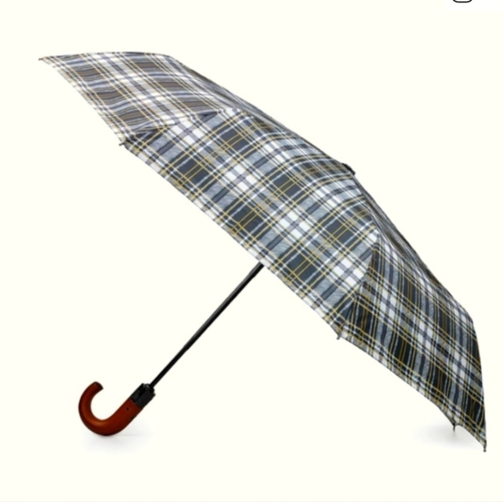 Patricia Nash Black & White Plaid Umbrella
